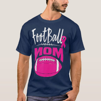 Football Mam Borst Kanker Bewustheid Roze Ribbon L T-shirt