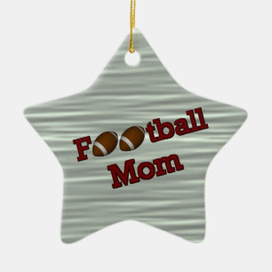 Football Mam Cute  Ornament