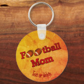 Football Mam Cute Personalized Sleutelhanger (Achterkant)