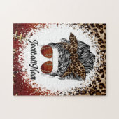 Football Mam Leopard Print Legpuzzel (Horizontaal)