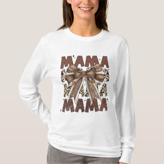 Football Mama Bow, Herfst Coquette Bow T-shirt