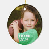 Football Mama Foto Keramisch Ornament (Links)