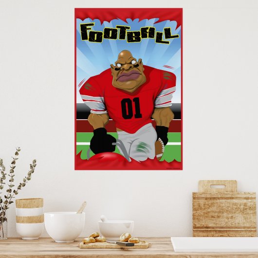 FOOTBALL MAN POSTER (Keuken)