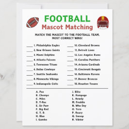Football mascotte matching spel