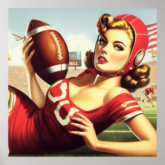 Football Meisje Poster (Voorkant)