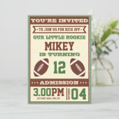 Football met de uitnodiging van de Birthday Party (Staand voorkant)