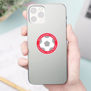 Football met teamnaam mobiele telefoon sticker