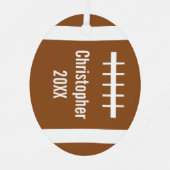 Football Metalen Ornament (Voorkant)