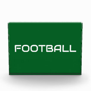 FOOTBALL moderne witte tekst op bosgroen Fotoblokken
