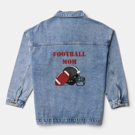 Football Moeder Denim Jas Denim Jacket (Achterkant)