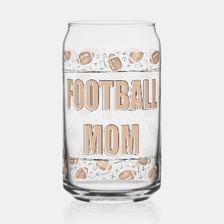 Football mom blikvorm glas