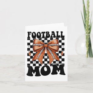 Football Mom Coquette Football Bow Moederdag Voor Kaart