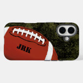 Football Monogram Case-Mate iPhone Case (Achterkant (horizontaal))