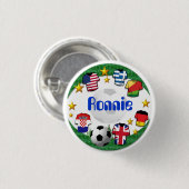 Football ~ Naam Button # 2 (Voorkant /achterkant)
