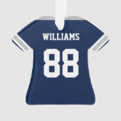 Football Navy, Argent et Ornement de Jersey Blanc (devant)