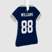 Football Navy, Argent et Ornement de Jersey Blanc (devant)