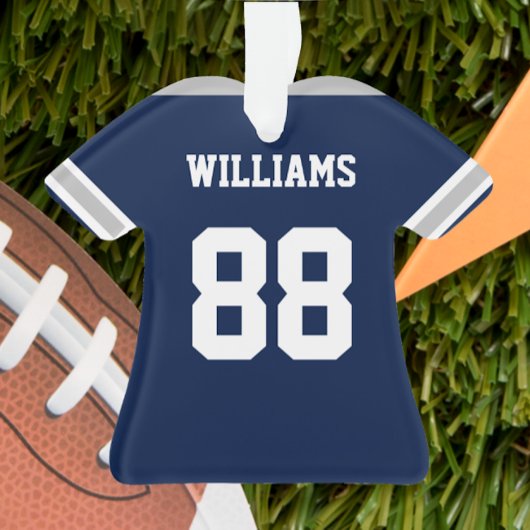 Football Navy, Argent et Ornement de Jersey Blanc