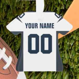 Football Navy, Red & White Jersey Ornament