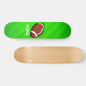 Football; Neon Green Stripes Skateboard (Horizontaal)