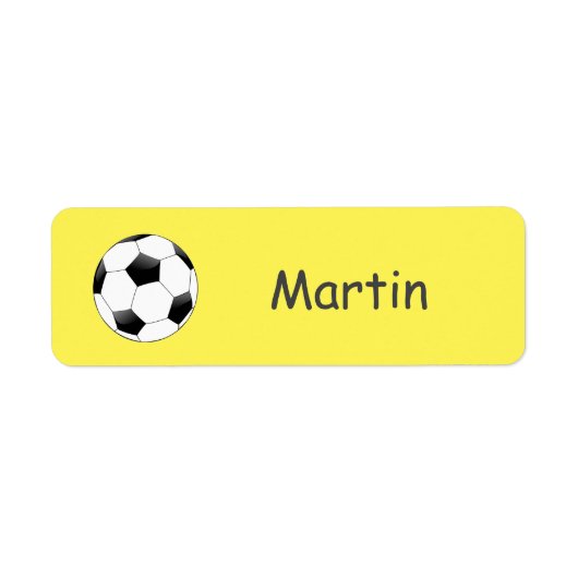 Football nom de sport enfants Étiquette (Devant)