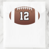 Football nummer ovale sticker (Tas)