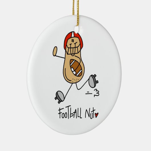 Football Nut T-shirts en geschenken Keramisch Ornament (Rechts)
