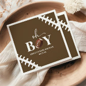 Football Oh Boy Brown Wit Baby shower Servet