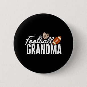 Football Oma Football Speler Leopard Football Ronde Button 5,7 Cm