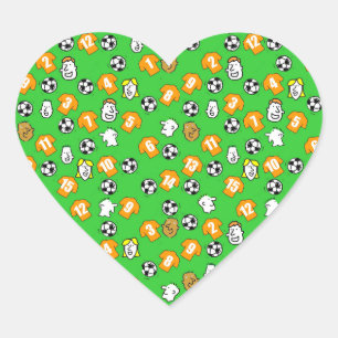 Football ontwerp met Gold Shirten Hart Sticker