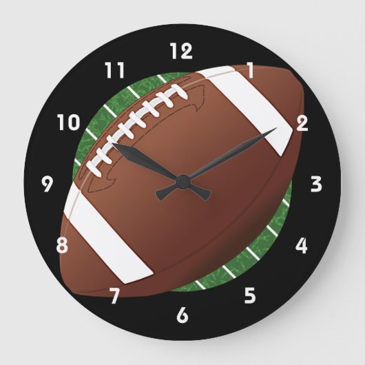 Football ontwerpwandklok grote klok (Voorkant)
