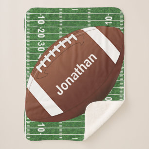 Football op Football Field Design Sherpa Blanket Deken