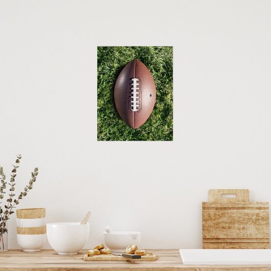 Football op gras poster (Keuken)