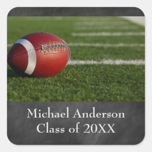 Football op het karton - Square Afstuderen Sticker