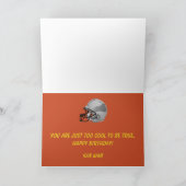 Football op vuur Verjaardag Kaart (Binnen)