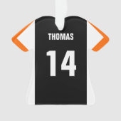 Football Ornement Black, Orange & White Jersey (devant)
