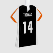 Football Ornement Black, Orange & White Jersey (devant)