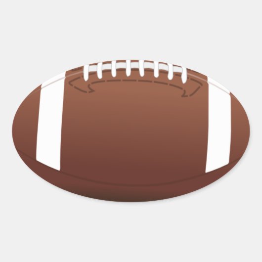 Football Ovale Sticker (Voorkant)