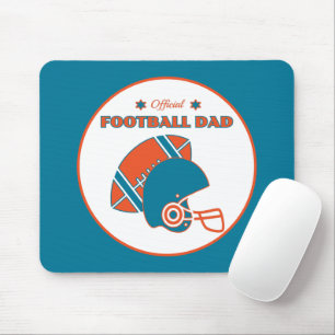 Football pap houdt van oranje blauw vintage muismat