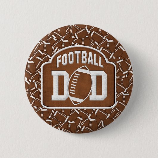 Football papa ronde button 5,7 cm (Voorkant)