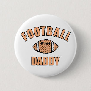 Football papa tekening en tekst ronde button 5,7 cm