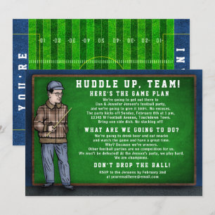 Football Partij Funny Coach Speech Field Game Day Kaart