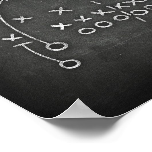 Football Party PLAYBOOK IV Sign Chalk Print (Hoek)