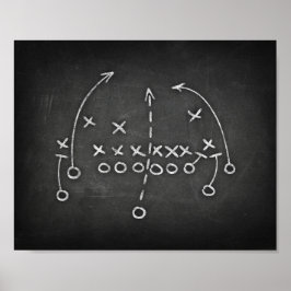 Football Party PLAYBOOK IV Sign Chalk Print