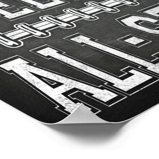 Football Party WELCOME ALL-STARS Sign Chalk Print (Hoek)