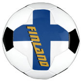 Football patriotique finlandais & Drapeau finlanda (Tourné)