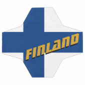 Football patriotique finlandais & Drapeau finlanda (Plat)