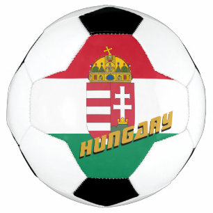 Football patriotique hongrois et drapeau hongrois