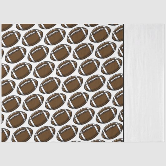 Football Pattern White Sports Player Team Game Fan Tissuepapier (Voorkant)