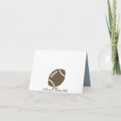 Football Pennant Carte de remerciements (Dos)