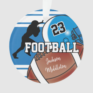 Football personnalisé bleu et blanc